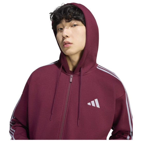 Adidas Ανδρική ζακέτα Essentials 3-Stripes Fleece Full-Zip Hoodie